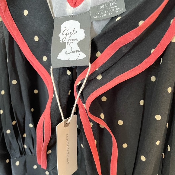 Anthropologie Polka Dot Retro Romantic Dress 14 - Picture 5 of 12